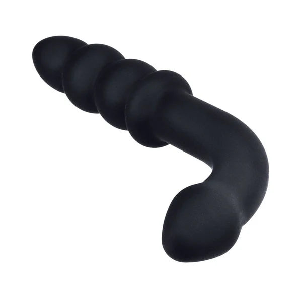 deep comber double silicone anal plug 6.5 on white background