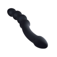 double ended silicone anal plug on white background