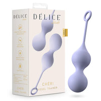 Cheri Silicone kegel trainer with 'Delice' packaging on a white background