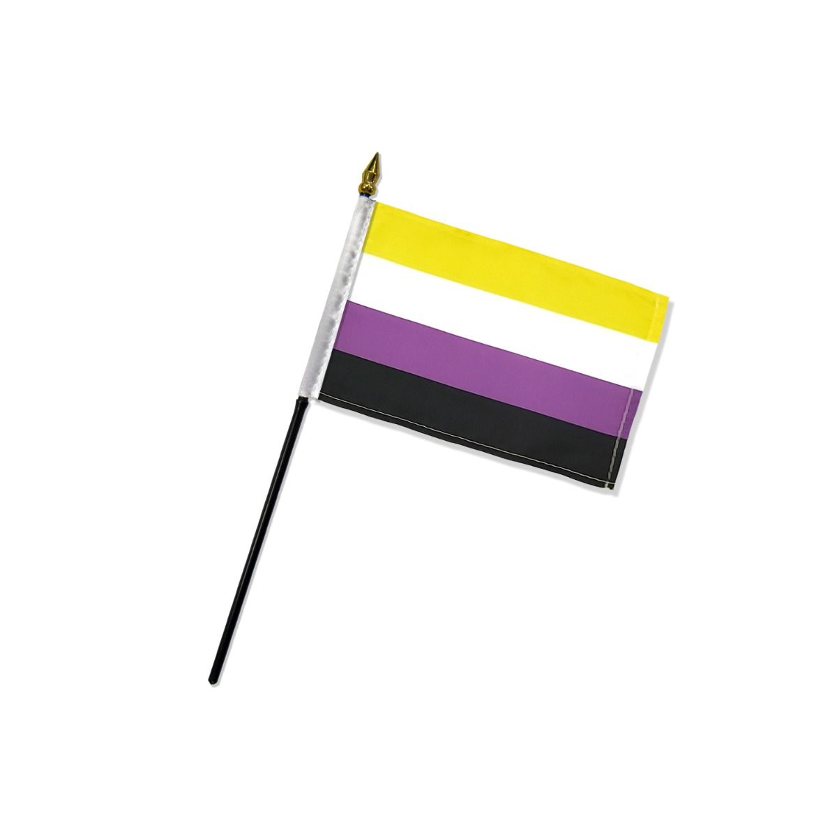 Non Binary 4" x 6" Stick Flag