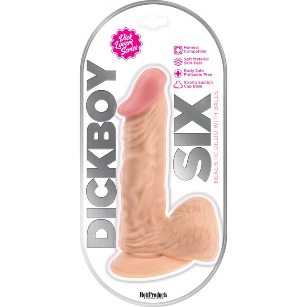 Dick boy 6'' realistic suction cup dildo in packaging