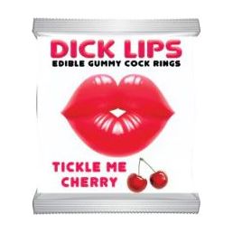red lips edible gummy cock ring 