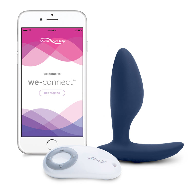 blue anal butt plug with remote and phone app