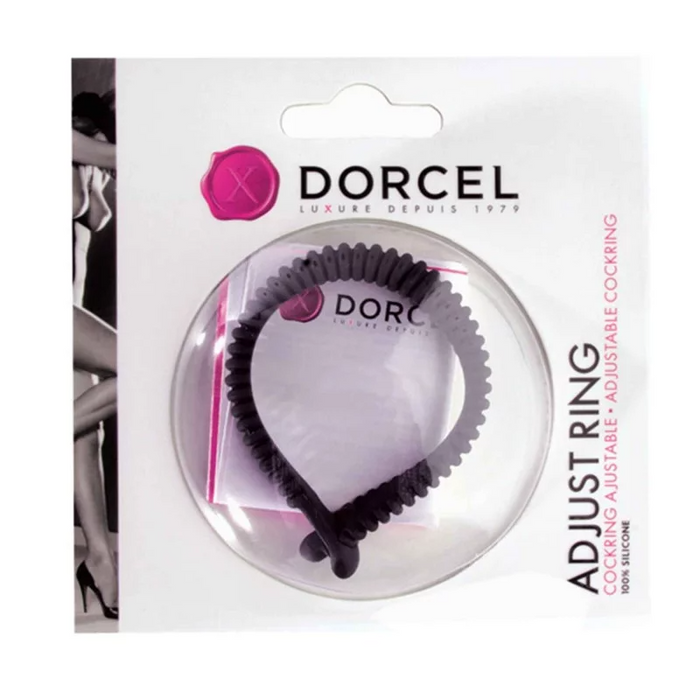 Dorcel adjustable ring packaging on a white background