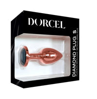 rose gold dorcel diamond anal plug in box packaging