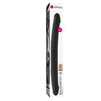 black double ended dildo on box packaging