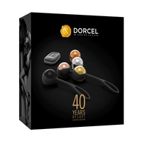 Dorcel product packaging with '40 Years of Lust' text on a black background