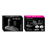 black pad grinder with thrusting dildo on front and back packaging