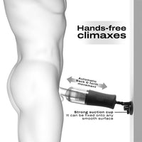 Diagram of a device labeled 'Hands-free climaxes' with text describing its features.