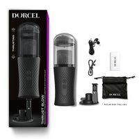 product packaging with masturbator, and accessories