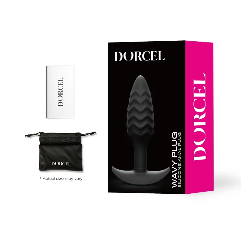 black anal plug on pink and black box. 
