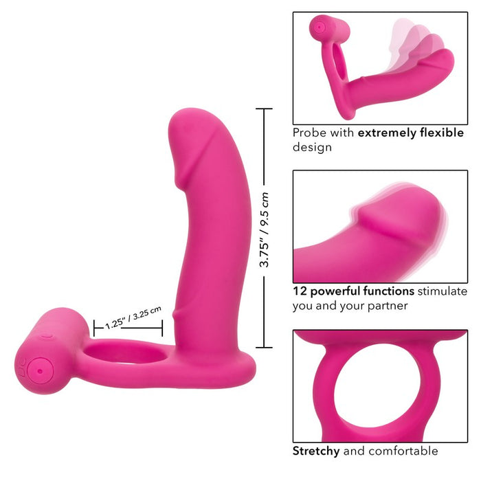 pink ring attached anal probe with information