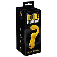 yellow u shaped head vibrator, on box packaging, on white back ground