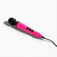 doxy plug in wand with bright pink handle and black head