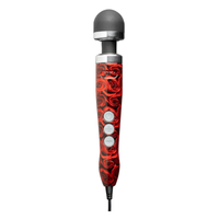 doxy wand with red rose's handle and black head