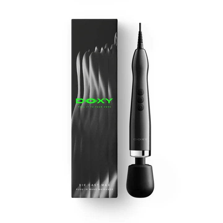 doxy die cast max plug in wand massager  in black