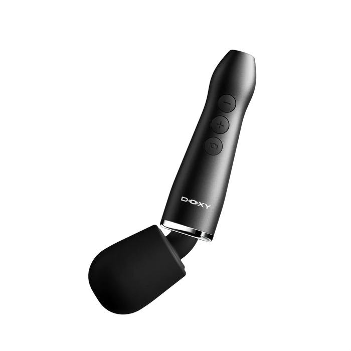 doxy wand in black with tilted head