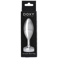 metal anal plug on box packaging with doxy branding