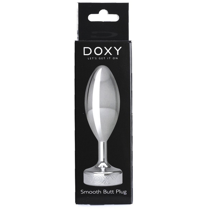 metal anal plug on box packaging with doxy branding