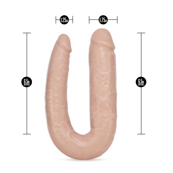 u shaped double penetration dildo with measurements