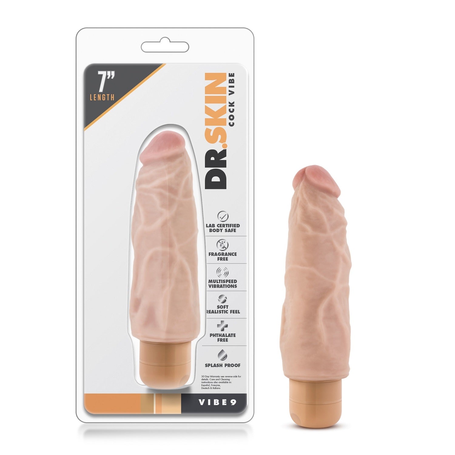 Dr. Skin cock vibe packaging with product on a white background