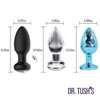 3 anal plugs with size specs
