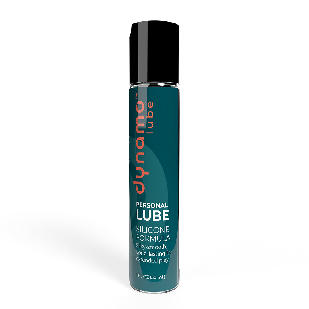 teal bottle of dynamo silicone lubricant 1oz