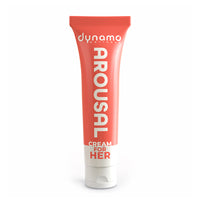 Tube of Dynamo Arousal Cream for Her on a white background