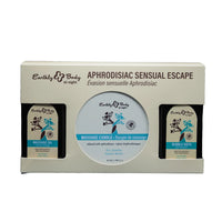 gift set with massage oil, massage candle, and bubble bath in sea jasmine scent