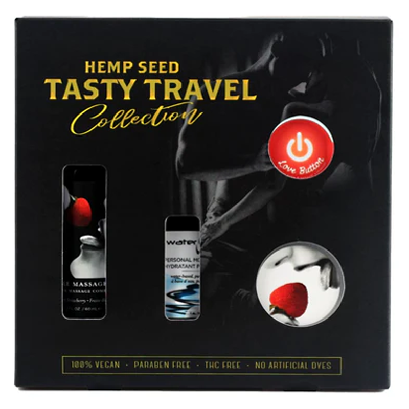 Earthly Body Hemp Seed Tasty Travel Gift Set Strawberry
