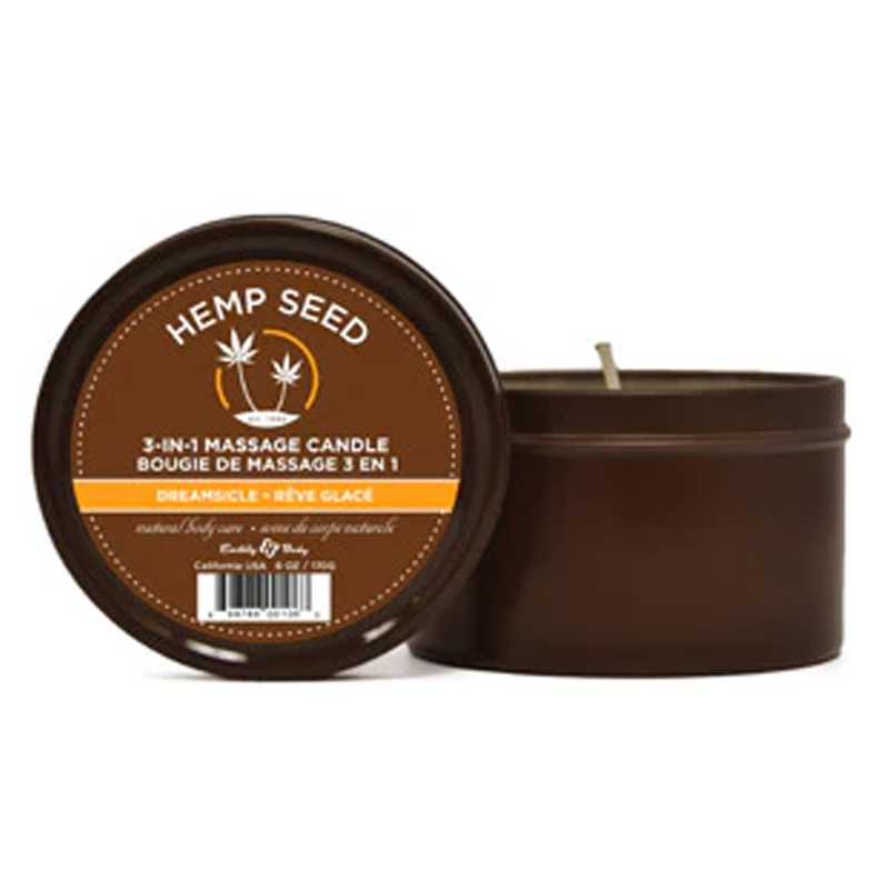 Earthly Body Hemp Seed Massage Candle Dreamsicle