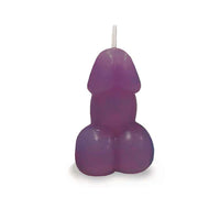 penis candles in vanilla scent in purple