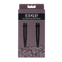 Packaging of Edge silicone pinching rods on a white background