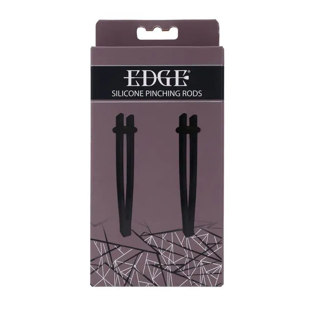 Packaging of Edge silicone pinching rods on a white background