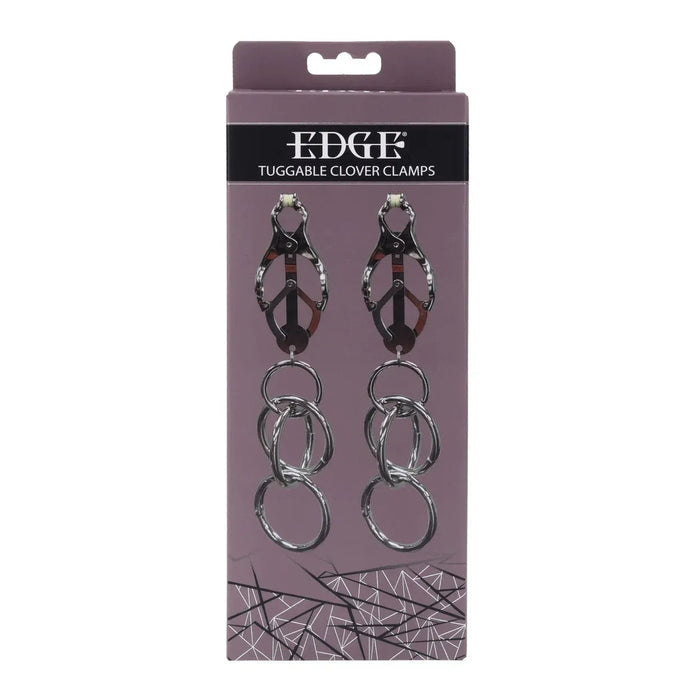 Edge tuggable clover clamps packaging on a white background