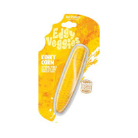 corn on the cob shaped mini vibrator in yellow, in plastic packaging