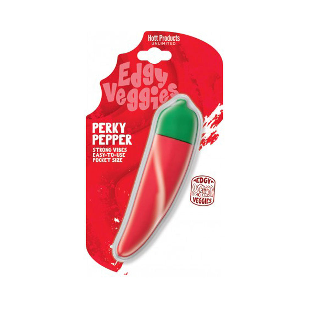 Edgy veggies perky pepper vibrator in packaging