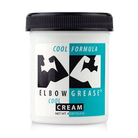 a jar of elbow grease cool formula massage cream