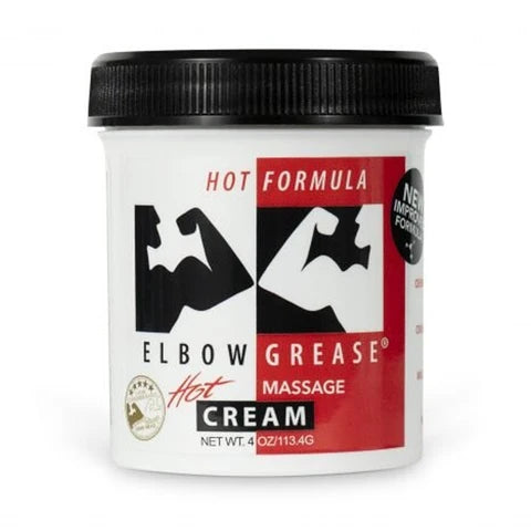 elbow grease hot massage cream in a jar