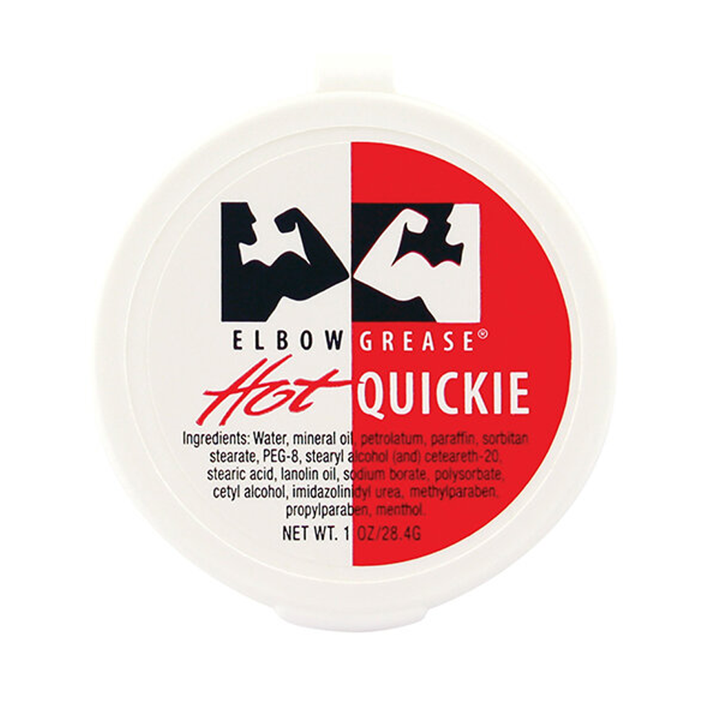 elbow grease hot massage cream in a round packet