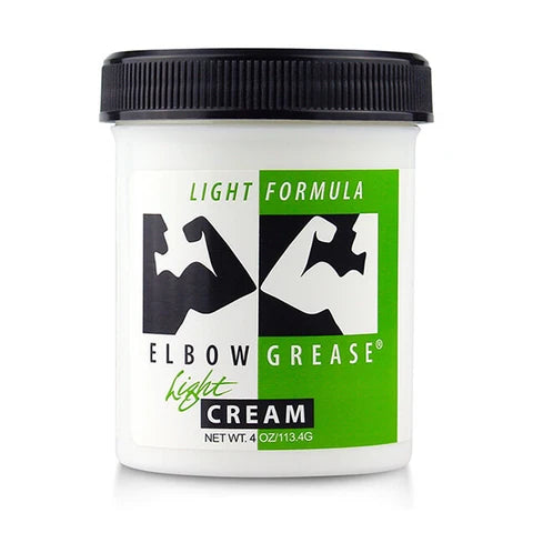 elbow grease light cream lube in a jar