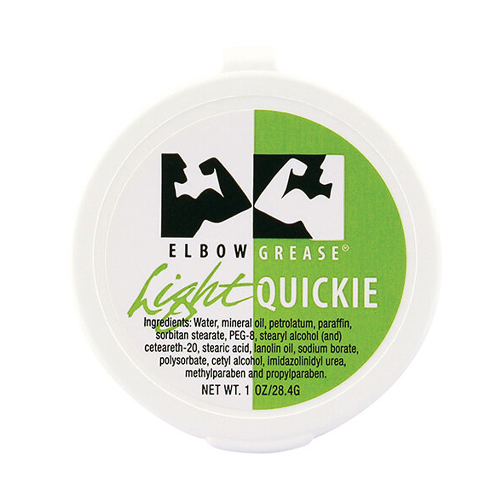 elbow grease light cream lube in a round packet