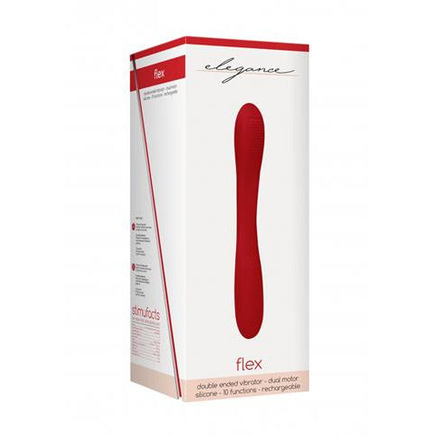 red silicone rechargeable double ended vibrator