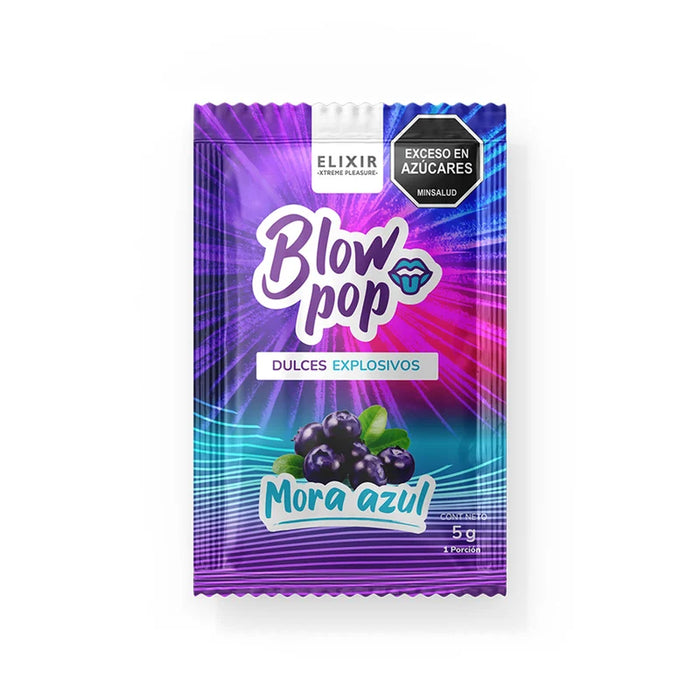 elixir blow pop oral sex candy blueberry package on white background