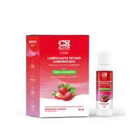Elixir Strawberry Lollipop Flavoured Lubricant with warming sensation, 30 mL bottle and product box.