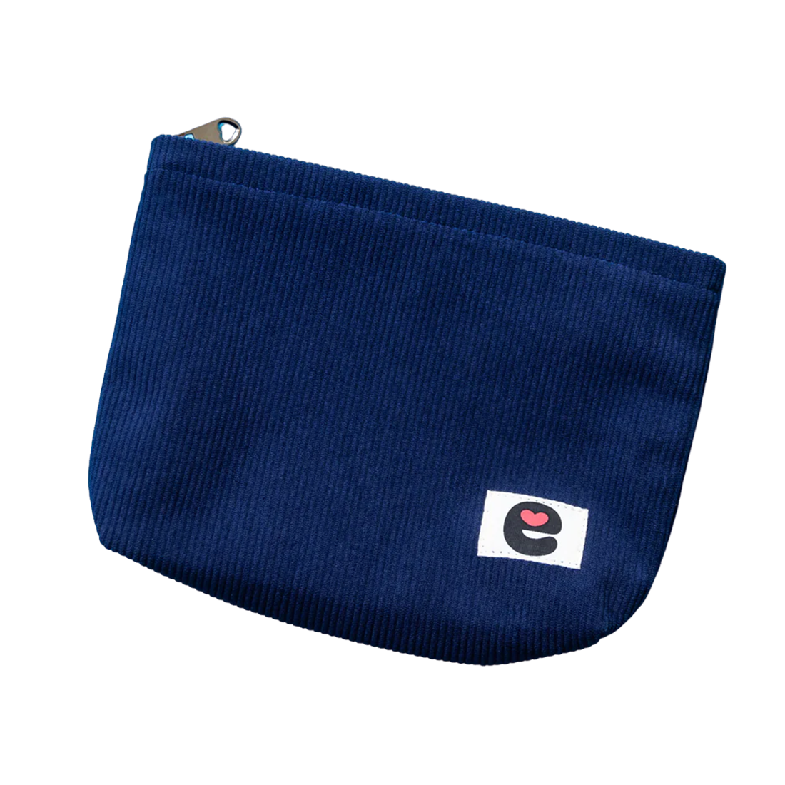 navy blue corduroy pouch