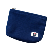 navy blue corduroy pouch