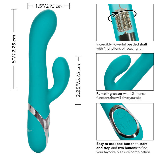 turquoise vibrator with clit stim and diagrams