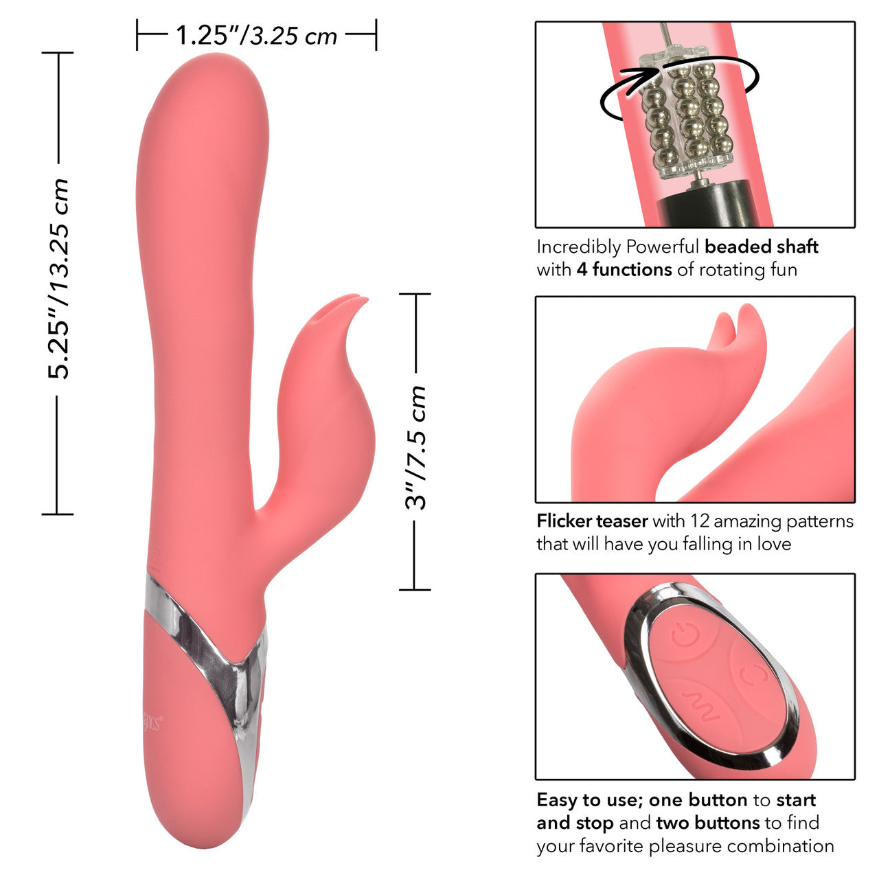 pink vibrator with clit stim diagram