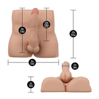 realistic male torso masturbator size chart